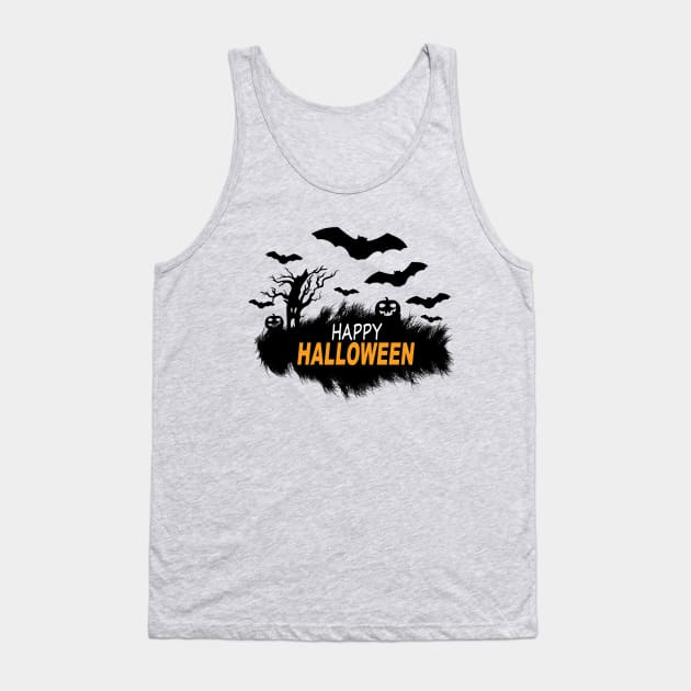 Happy Halloween Tank Top by ManojTdesign